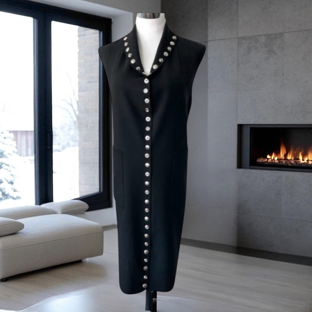 ALEXANDER WANG SNAP FRONT STUD DRESS DUSTER - Picture 8 of 16